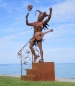Preview: Life size Harlequin iron sculpture